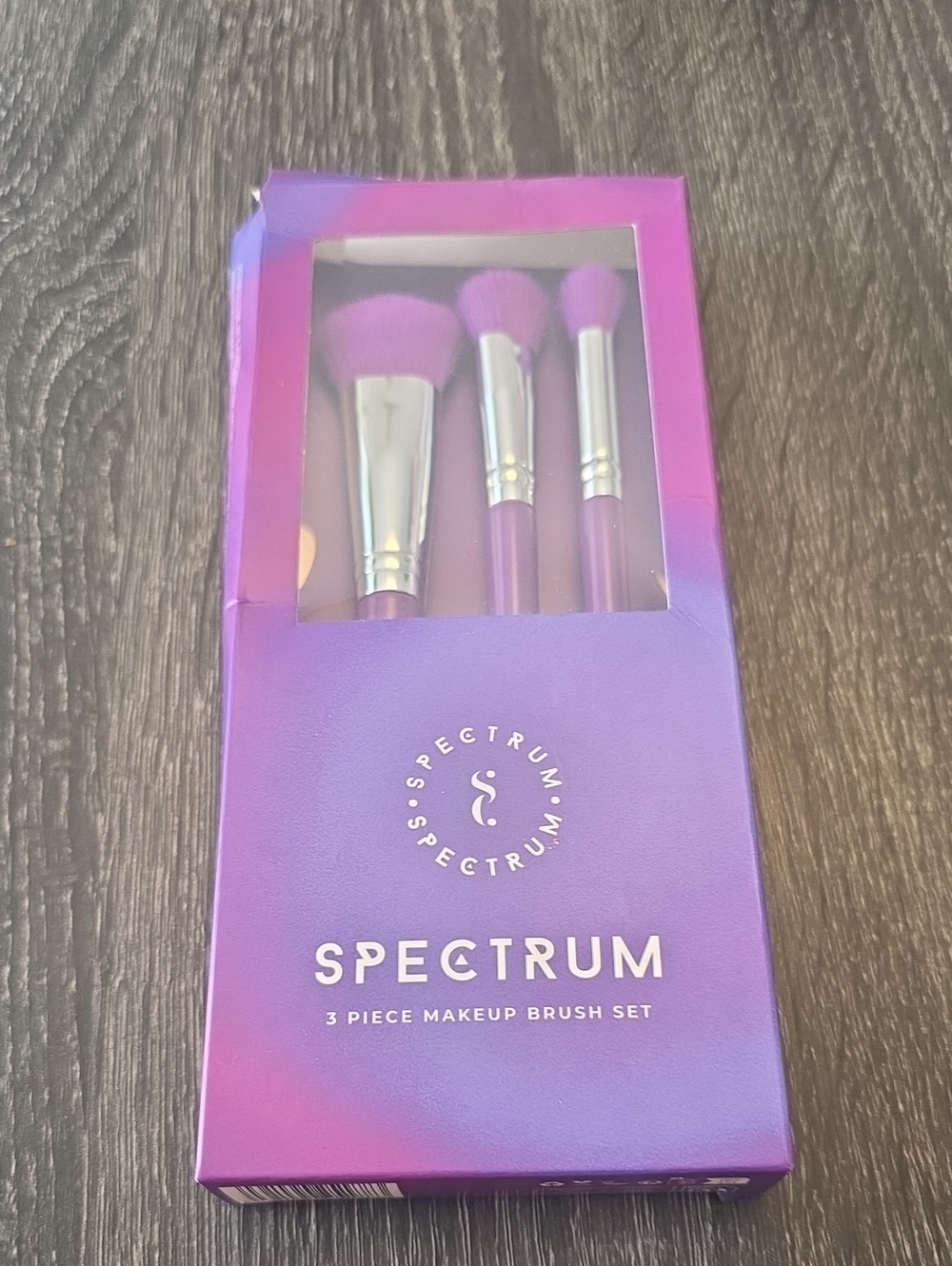 Spectrum 3-Piece Purple Makeup Brush Set - Soft Synthetic Bristles